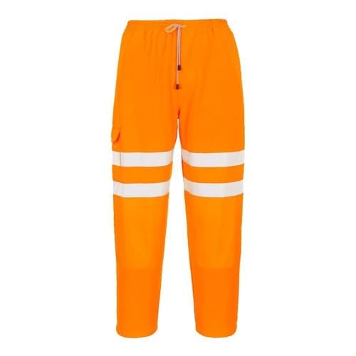 Portwest Hi-Vis Jogging Bottoms, Size: L, Colour: Orange, RT48ORRL