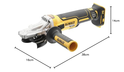 DEWALT DCG405FN-XJ Flathead Angle Grinder, 18 V, Yellow/Black, 125 mm