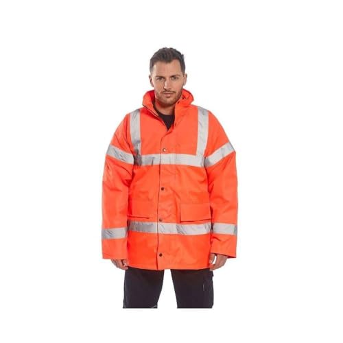 Portwest Hi-Vis Traffic Jacket, Size: XXL, Colour: Orange, RT30ORRXXL