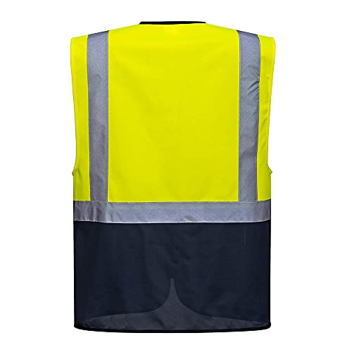 Portwest C476YRBL Warsaw Executive Vest, Yellow/Royal, L