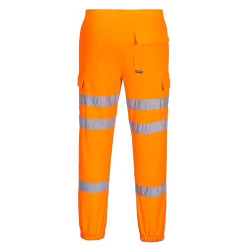 Portwest Hi-Vis Jogging Bottoms, Size: L, Colour: Orange, RT48ORRL