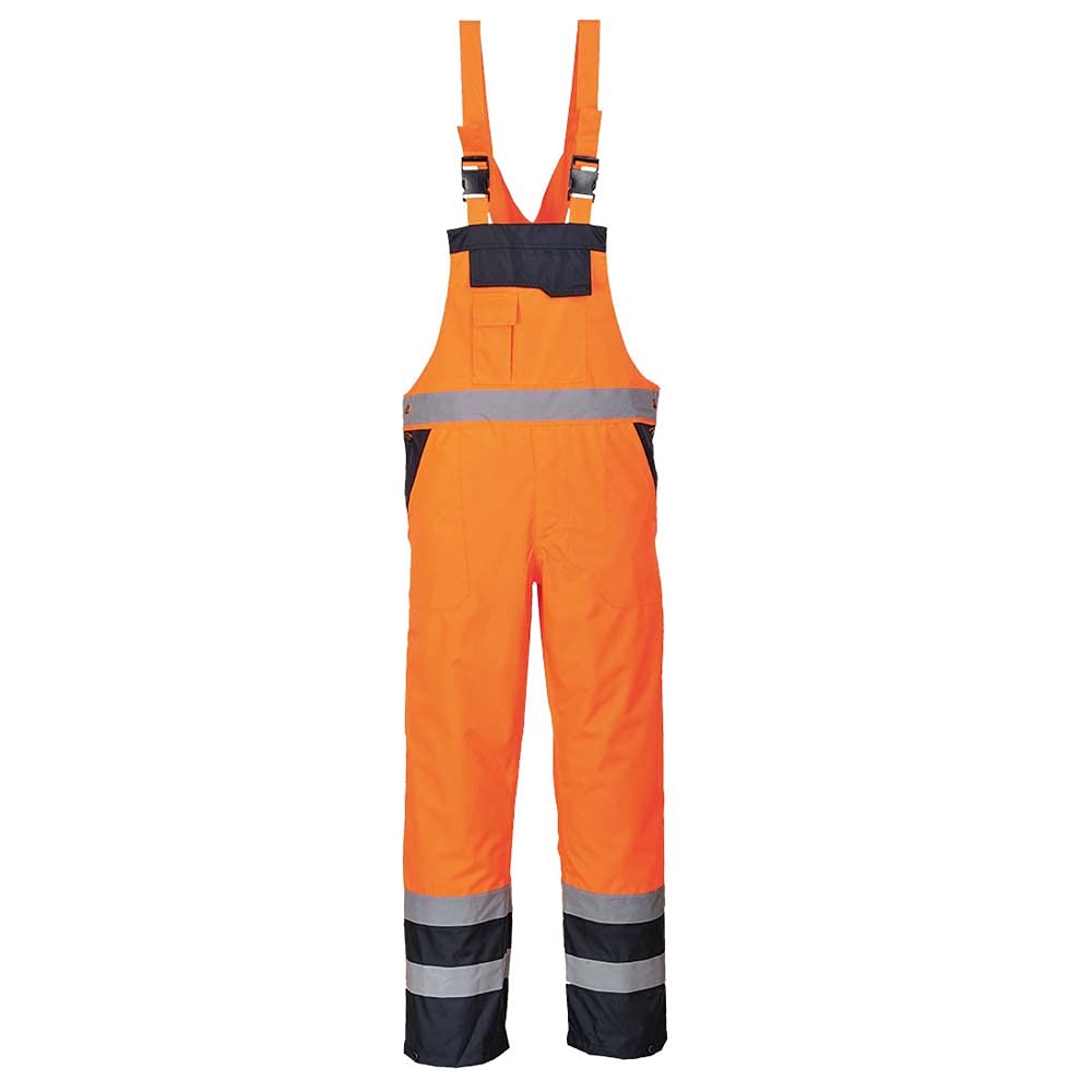 Portwest Contrast Bib And Brace - Lined, Size: S, Colour: Yellow, S489YERS