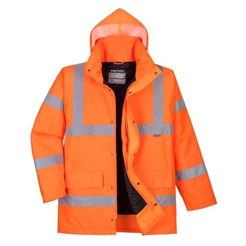 Portwest Hi-Vis Traffic Jacket, Size: XXL, Colour: Orange, RT30ORRXXL