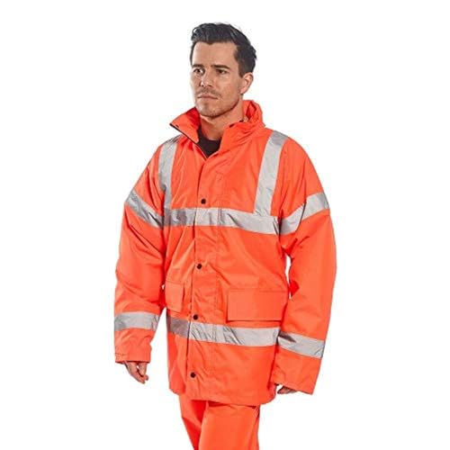 Portwest Hi-Vis Traffic Jacket, Size: XXL, Colour: Orange, RT30ORRXXL