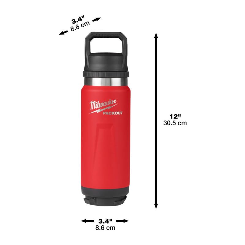 Milwaukee 4932493991 Packout 532ml Chug Lid Bottle Red