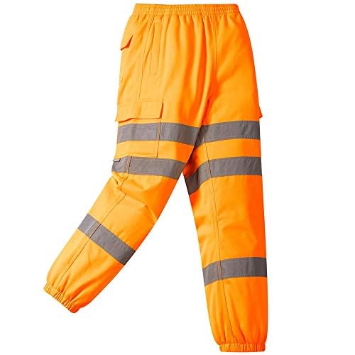 Portwest Hi-Vis Jogging Bottoms, Size: L, Colour: Orange, RT48ORRL