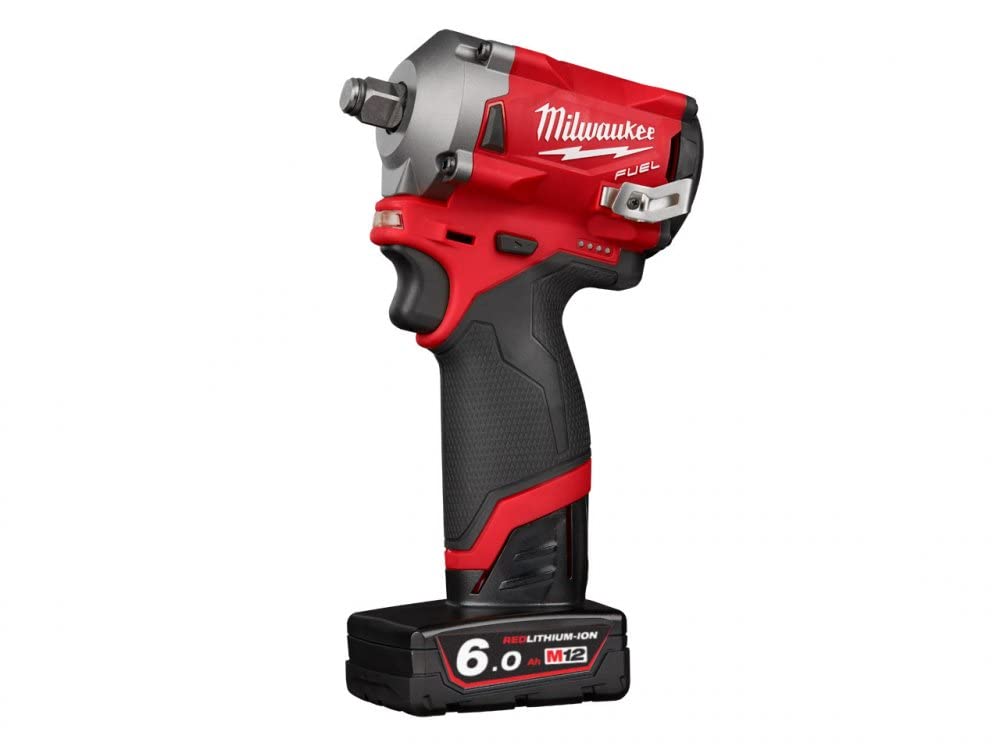 Milwaukee M12 FIWF12-622X Fuel™ Impact Wrench Kit 12V 1 x 2.0Ah & 1 x 6.0Ah Li-ion