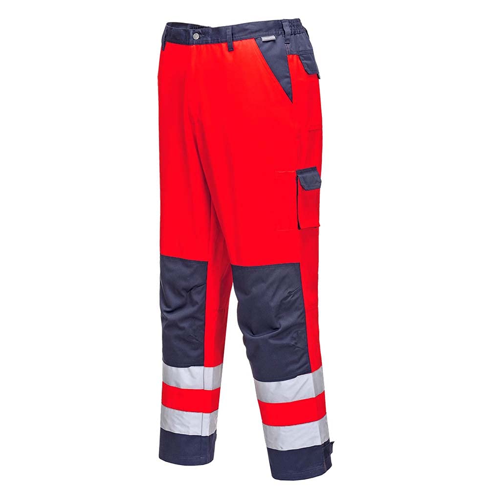 Portwest Lyon Hi-Vis Trousers, Trouser Length: Tall , Color: