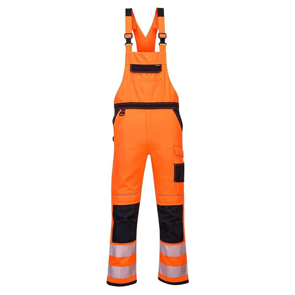 Portwest PW3 Hi-Vis Bib and Brace, Size: L, Colour: Yellow/Black, PW344YBRL