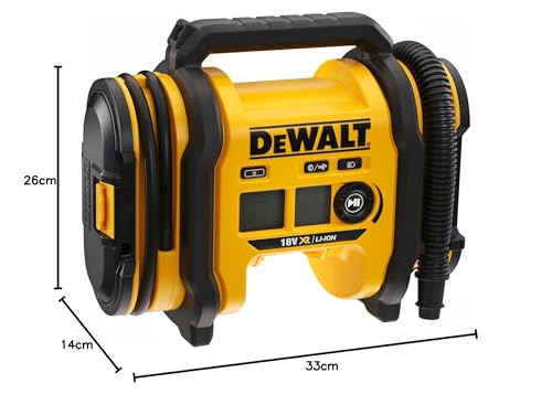 DEWALT DCC018N-XJ Cordless Inflator 18V XR Triple Source, Compact High-Performance, Bare Unit