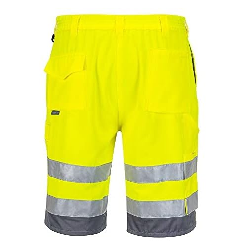 Portwest Hi-Vis Poly-cotton Shorts, Size: L, Colour: Orange/Navy, E043ONRL