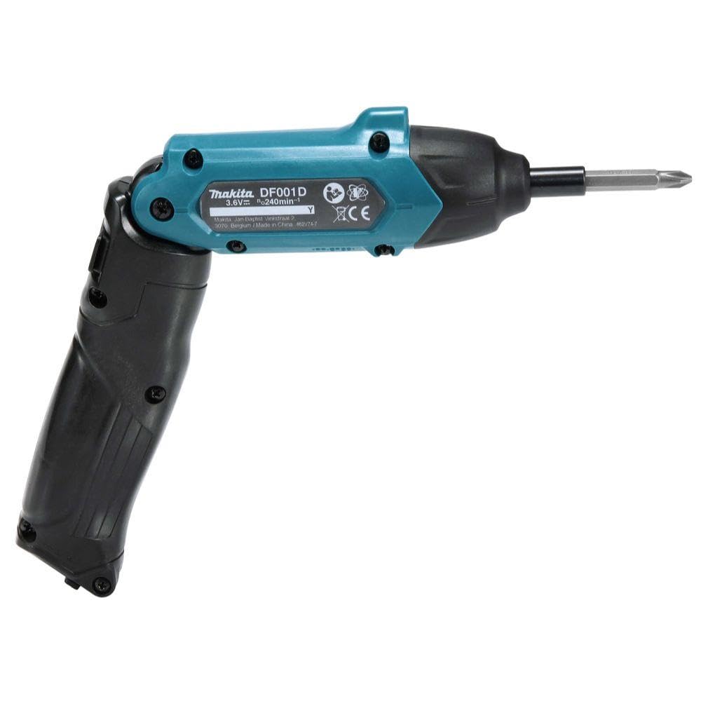 Makita DF001DW 3.6V Li-ion Screwdriver Supplied with an 81 Piece Bit Set in a Carry Case