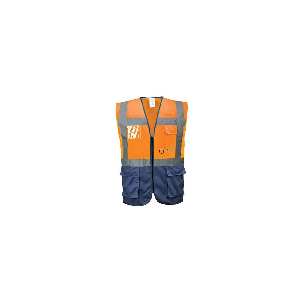 Portwest C476YRBL Warsaw Executive Vest, Yellow/Royal, L