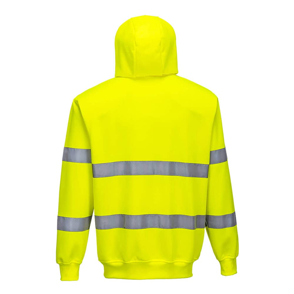 Portwest Hi-Vis Zip Front Hoodie, Size: L, Colour: Yellow, B305YERL