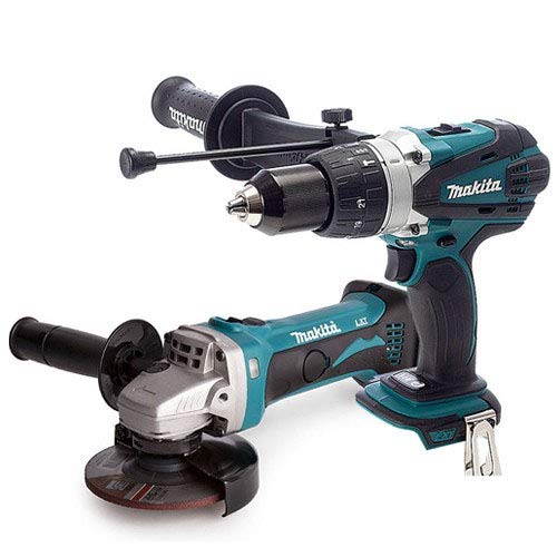 Makita DHP458Z 18V LXT Cordless Combi Drill and DGA452Z 18V Angle Grinder - 18V Combi Drill, 18V Angle Grinder, Power Tools Combo Kit, Makita Drill, 18V Tool Kit