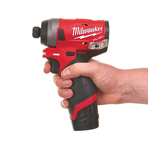 Milwaukee M12FID Fuel Sub Compact 1/4 inch Impact Driver 12V Bare Unit, 12 V, Red