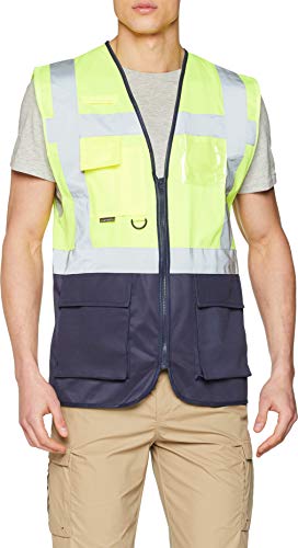 Portwest C476YRBL Warsaw Executive Vest, Yellow/Royal, L