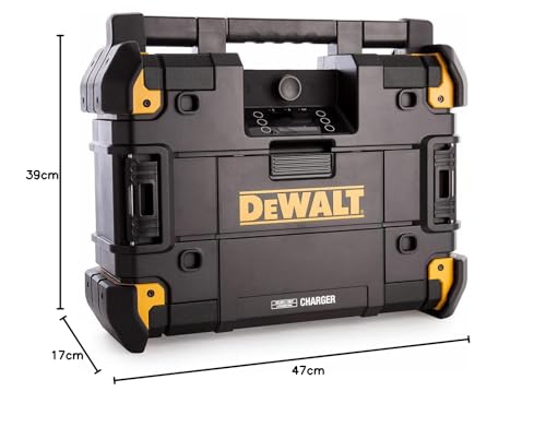 DEWALT DWST1-81079-GB TSTAK Connect Radio and Charger 6 Speakers 45 Watts, W, 18 V, Multi-Coloured, 52 x 40 x 18