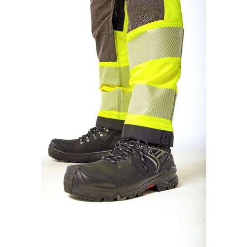 Portwest EV442 Men's Hi Vis Work Trousers - Slim Fit Stretch Fabric Workwear Utility Safety Trousers with Detachable Holster Pocket and Knee Pad Pockets