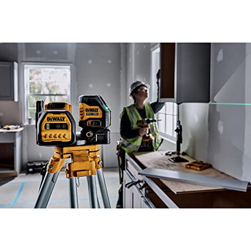 DEWALT 2-Way Self Levelling Cross Line Green Beam Laser with Battery XR 12V 2.0Ah Li-Ion and Charger DCE088D1G