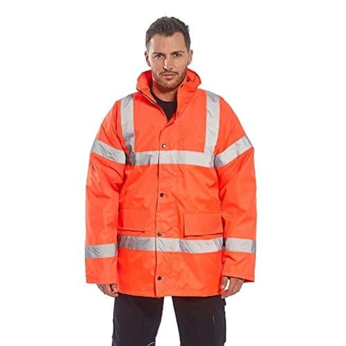 Portwest Hi-Vis Traffic Jacket, Size: XXL, Colour: Orange, RT30ORRXXL