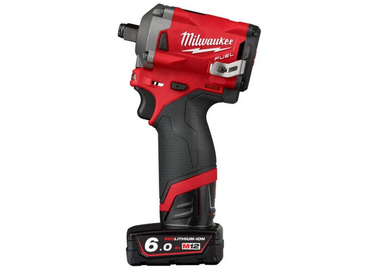 Milwaukee M12 FIWF12-622X Fuel™ Impact Wrench Kit 12V 1 x 2.0Ah & 1 x 6.0Ah Li-ion