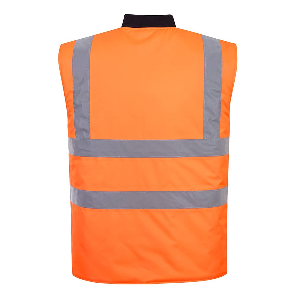 Portwest Hi-Vis Reversible Bodywarmer, Size: M, Colour: Orange, S469ORRM