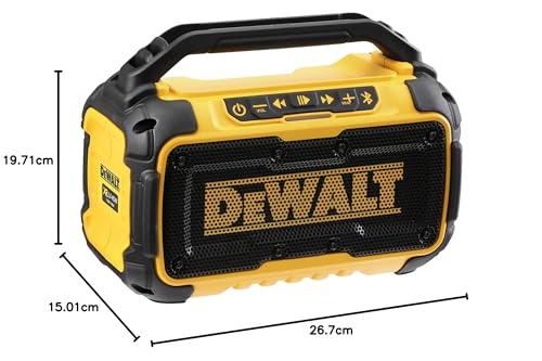 Dewalt DCR011-xj Bluetooth® Speaker 10.8-54V Li-ion Bare Unit, Yellow