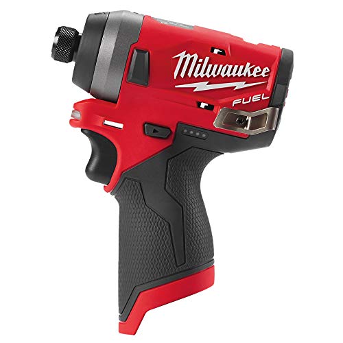 Milwaukee M12FID Fuel Sub Compact 1/4 inch Impact Driver 12V Bare Unit, 12 V, Red