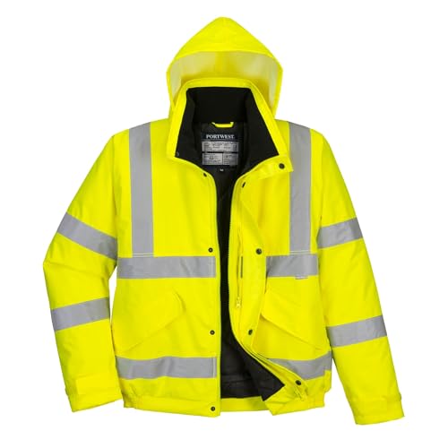 Portwest S463 Waterproof Comfort Hi-Vis Winter Bomber Jacket Orange, 6X-Large