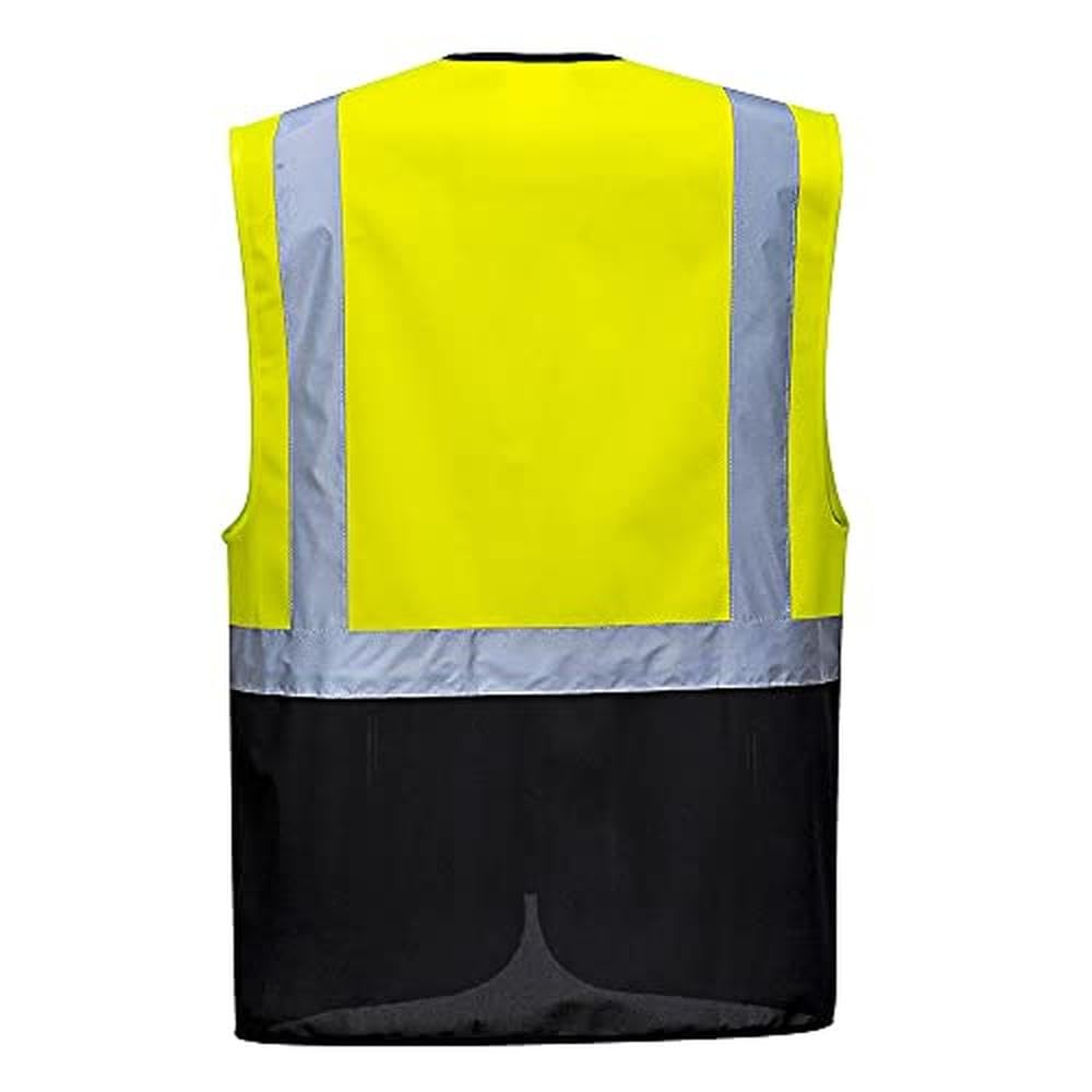 Portwest C476YRBL Warsaw Executive Vest, Yellow/Royal, L