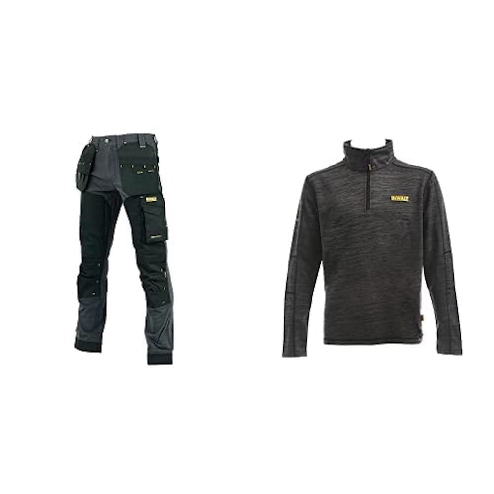 Dewalt Memphis Stretch Trouser 38W 29L Black/Grey