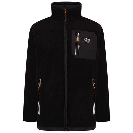 JCB - Trade Steel Full Zip Fleece - Fleece Jacket Mens - Work Fleece Mens - Mens Fleece Jackets Full Zip - Mens Workwear - Mens Clothes