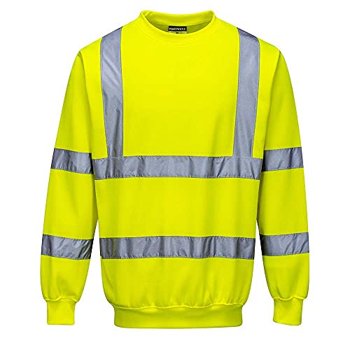 Portwest B303 Comfort Elasticated Hi-Vis Sweatshirt Orange, Medium