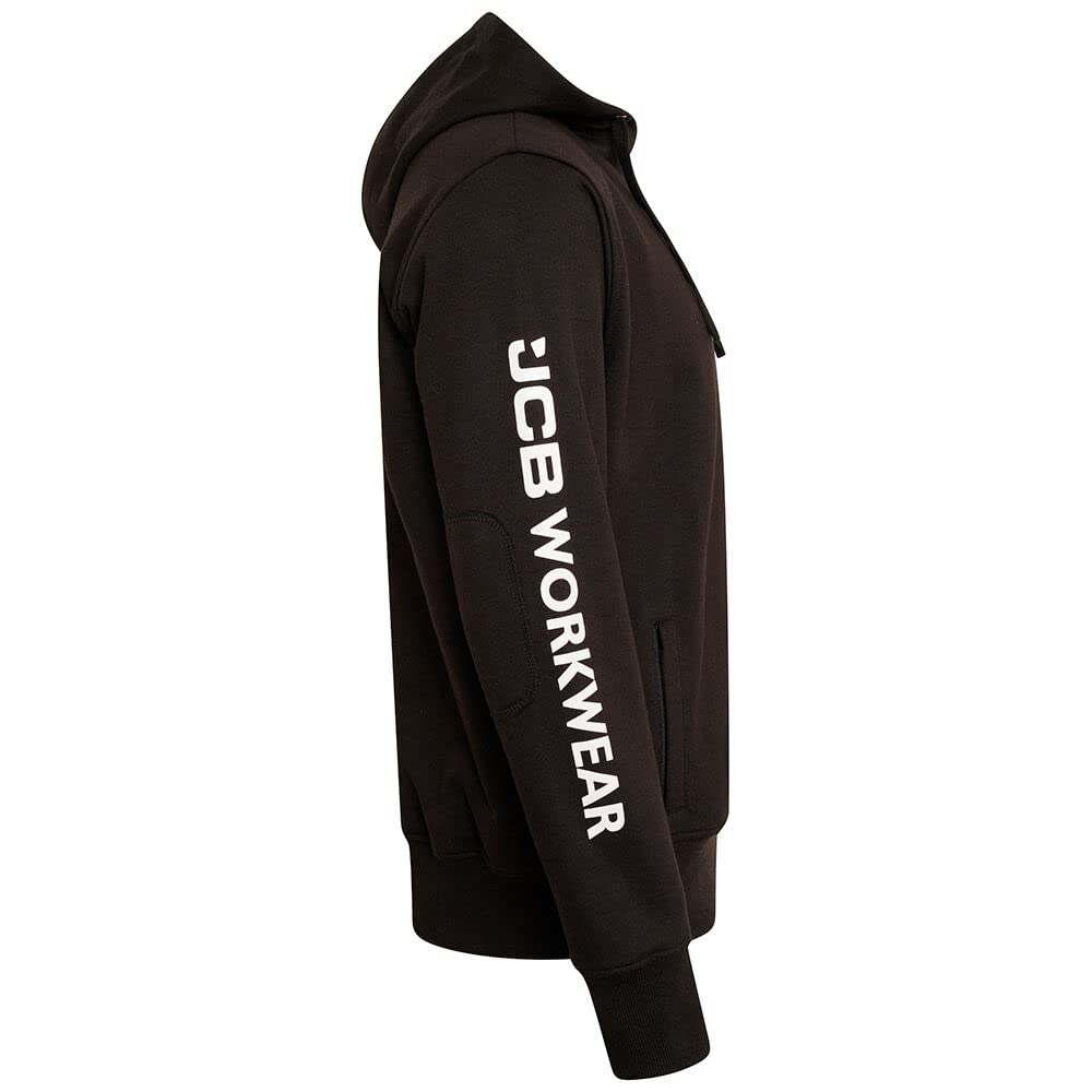 JCB Trade Banner Work Hoodie Black Hooded Jumper (S-XXL)