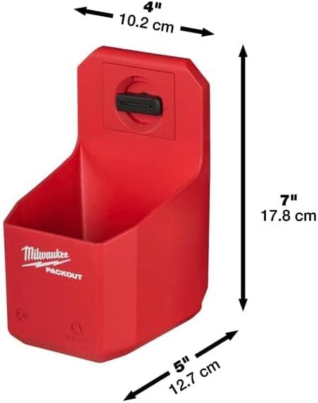 Milwaukee Packout 7kg Cup Holder, Red, 127 x 102 x 178 mm (4932480706)