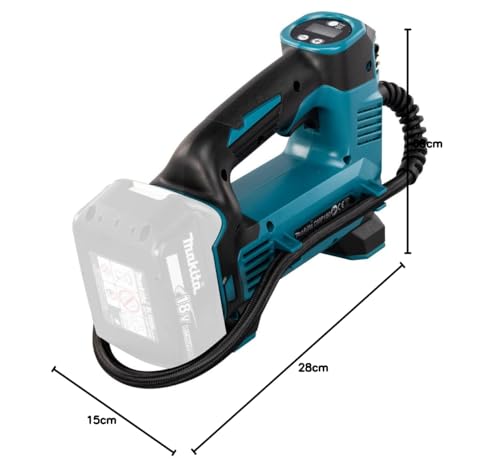 Makita DMP180Z 18V Li-ion LXT Inflator - Batteries and Charger Not Included, Blue/Silver, M