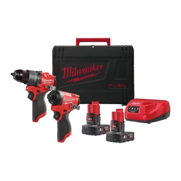 M12FPP2A2-602X 12v Cordless Twin Pack M12FPD2 + M12FID2 2 X 6.0 Batteries + Charger