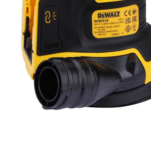 DEWALT DCW210N-XJ Cordless Sander 18V XR Brushless 125mm, Bare Unit