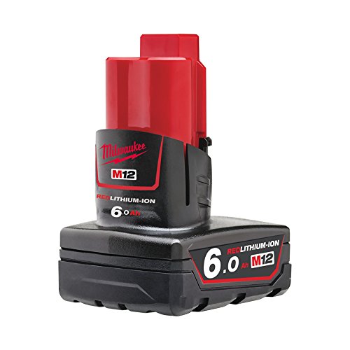 Milwaukee M12B6 12v 6.0Ah Red Lithium-ion Battery,4 x 4 x 10 cm