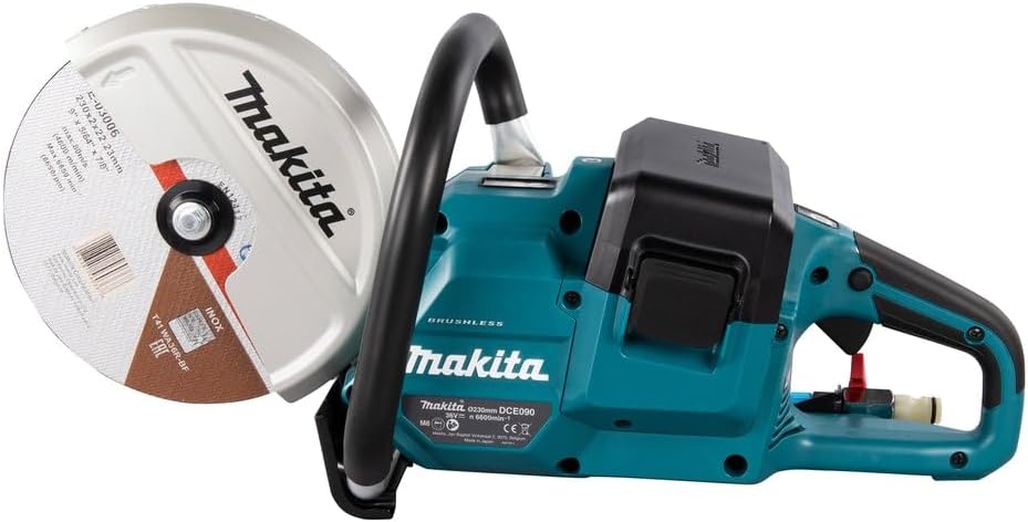 Makita DCE090ZX1 Twin 18V (36V) Li-ion LXT Brushless 230mm Disc Cutter - Batteries and Charger Not Included, Blue/Black