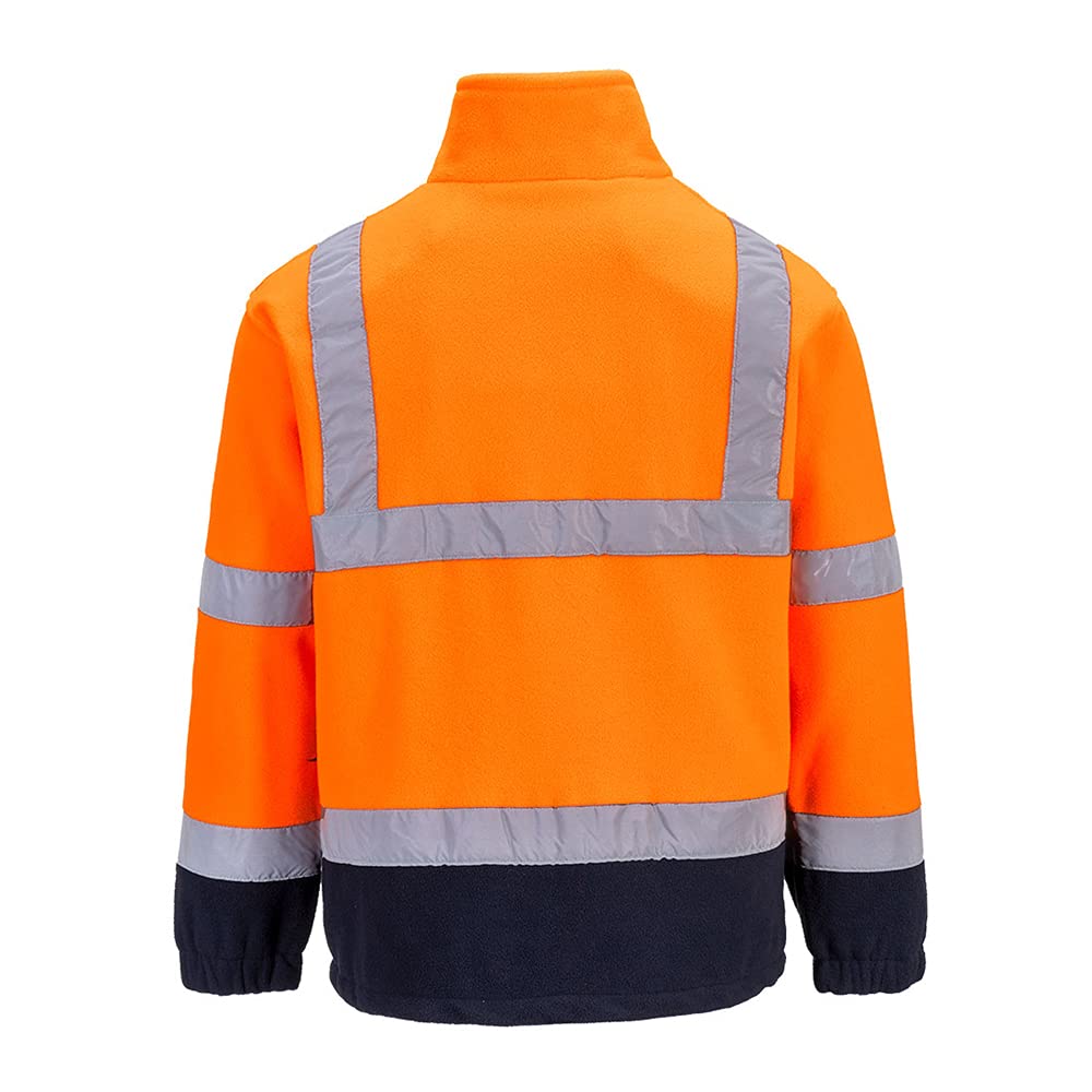 Portwest Hi-Vis Two Tone Fleece, Size: L, Colour: Orange/Navy, F301ONRL