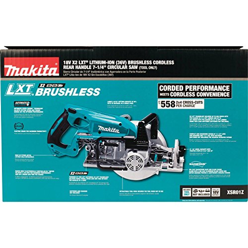 Makita XSR01Z 18V X2 LXT Lithium-Ion 36V Brushless Cordless Rear Handle 7-1/4" Circular Saw, Tool Only