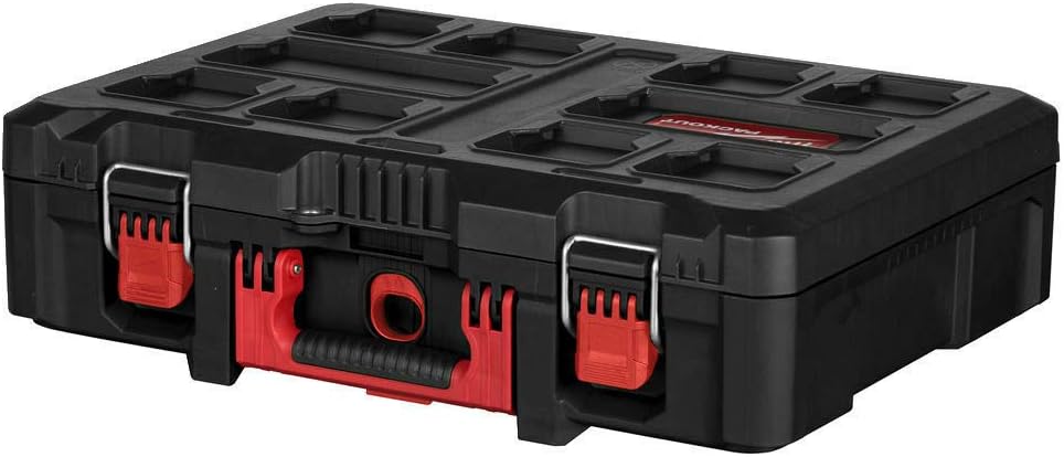 Milwaukee 4932464087 Weatherproof Packout Toolbox, Black, Red