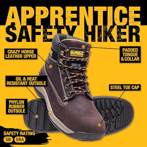 DeWalt Apprentice, Men's Safety Boots, Honey Nubuck, 10 UK (44 EU), Wheat