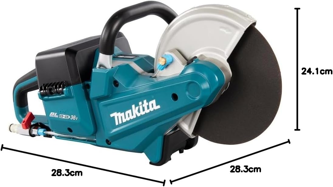 Makita DCE090ZX1 Twin 18V (36V) Li-ion LXT Brushless 230mm Disc Cutter - Batteries and Charger Not Included, Blue/Black