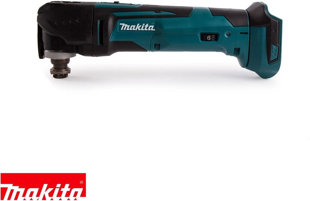 Makita DTM51Z 18v Multitool LXT Keyless Blade Change with DBO180Z Sander