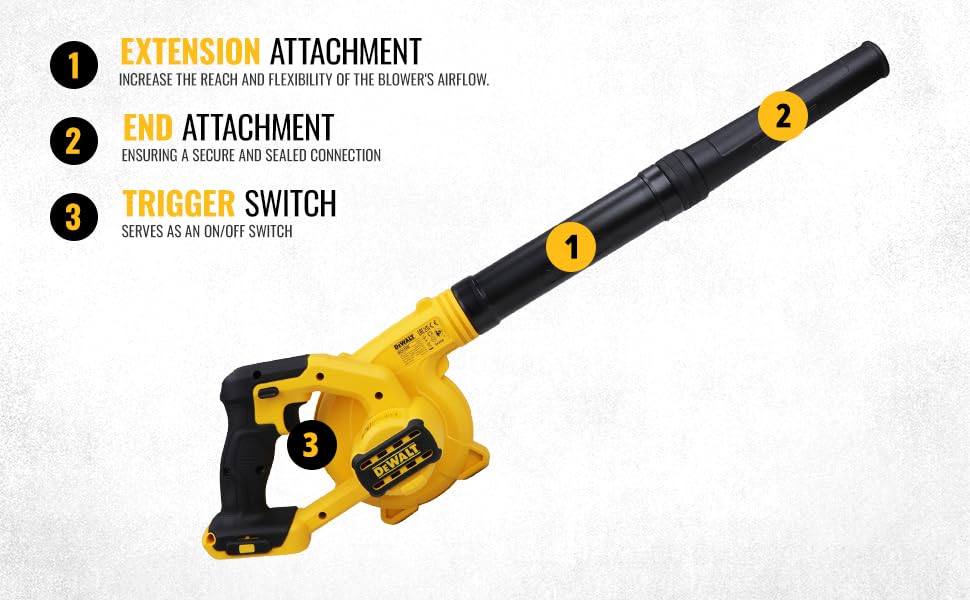 DEWALT DCV100-XJ Compact Cordless Blower 18 V Li-Ion XR, Bare Unit