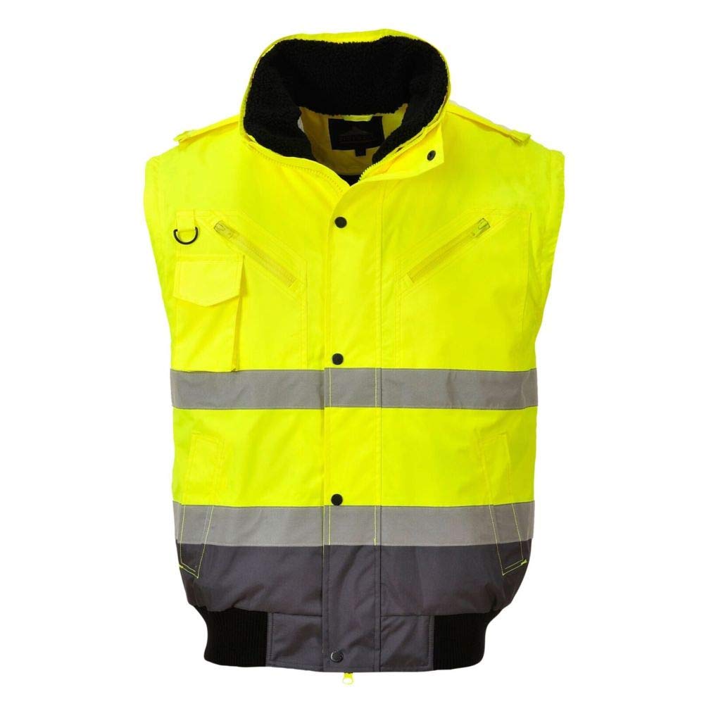 Portwest C465 Hi-Vis 3-in-1 Contrast Bomber Jacket Orange/Navy, Small