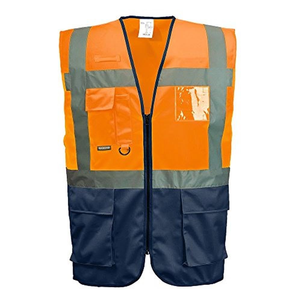 Portwest C476YRBL Warsaw Executive Vest, Yellow/Royal, L